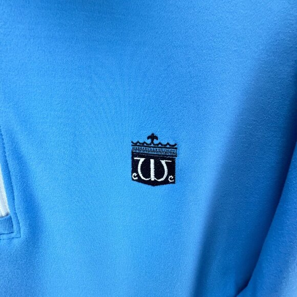 FJ Footjoy Jacket Mens Large Blue 1/4 Zip Pullover Golf Knit Stretch Long Sleeve - Picture 4 of 15